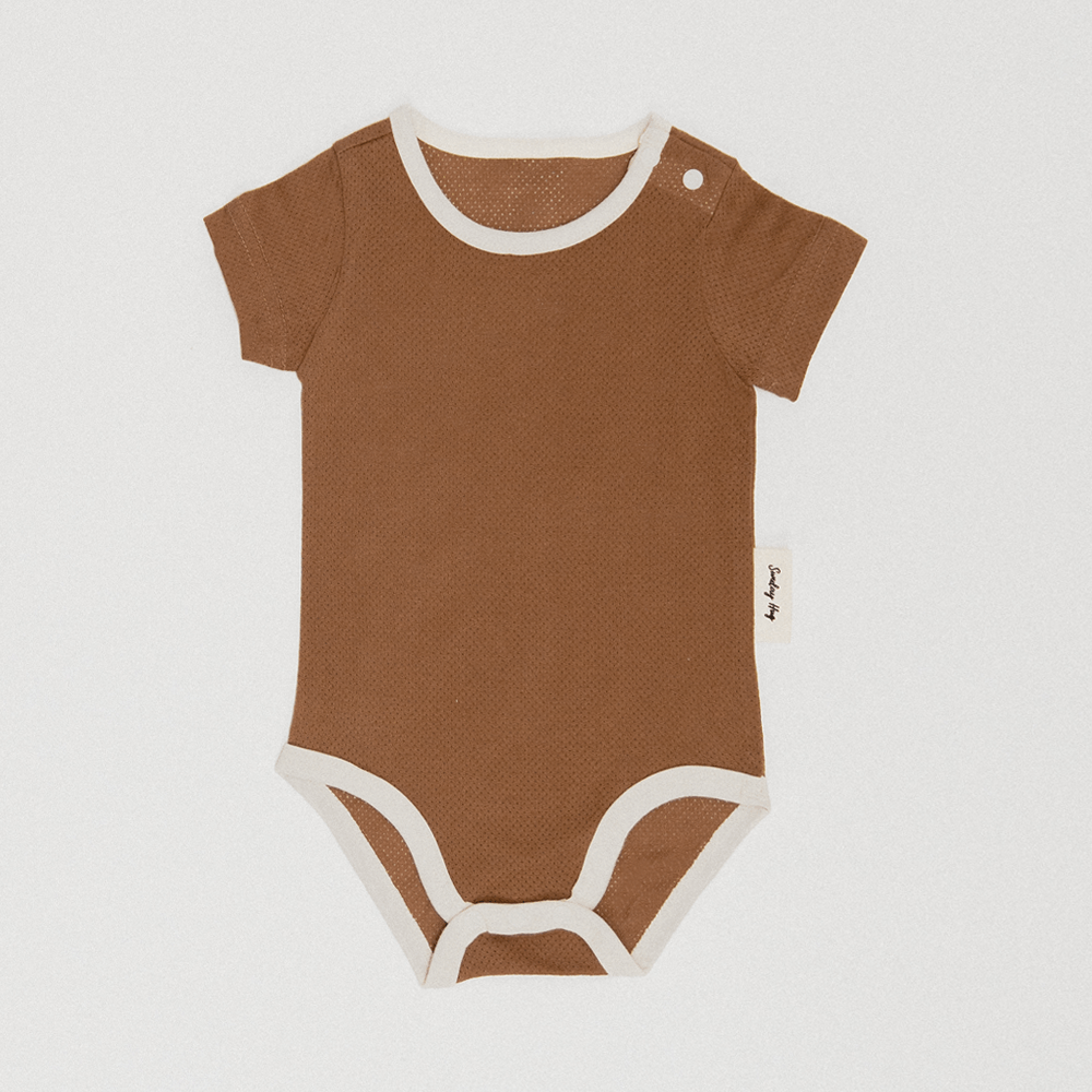 Baby Bodysuit - Short Sleeves - Sunday Hug - Sunday Hug - Mesh - S (3M) - Baby Essentials